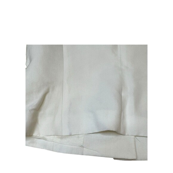 Kate Hill Petite White Dressy Linen & Viscose Button-Up Lined Blazer Size 6P GUC - Picture 6 of 6